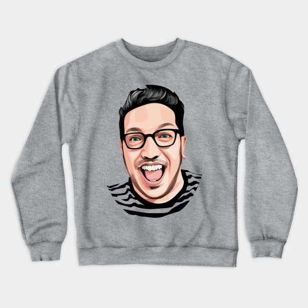 Impractical Jokers - Sal - Awesome Vector Illustration Crewneck Sweatshirt by WaltTheAdobeGuy